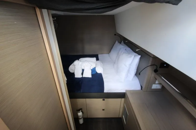Cabin on La Belle Vie, a Fountaine Pajot Saona 47 catamaran at Charlotte Amalie, United States