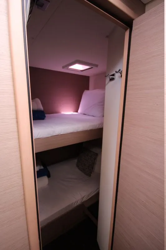 Cabin on La Belle Vie, a Fountaine Pajot Saona 47 catamaran at Charlotte Amalie, United States