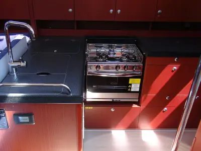 Galley of Vitae, a Hanse 455 sailboat at Medulin, Croatia