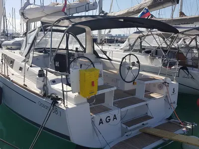 Aga, a Beneteau Oceanis 38.1 sailboat at Grad Biograd na Moru, Croatia