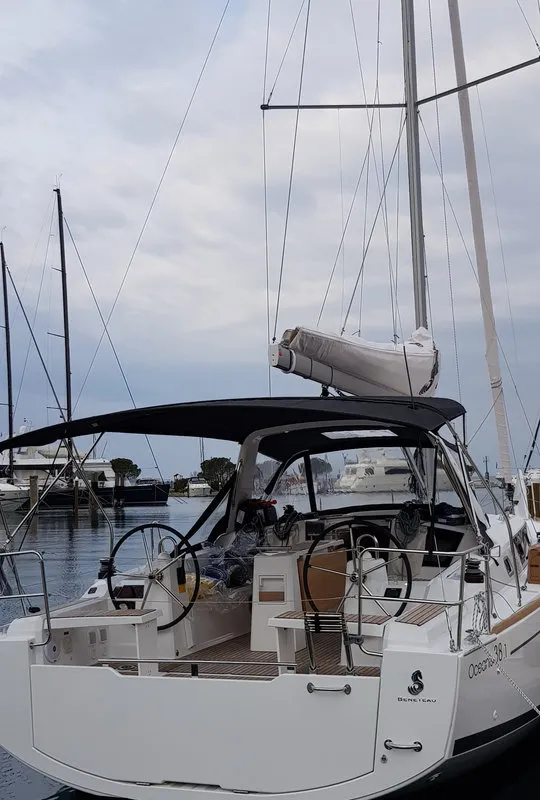 Aga, a Beneteau Oceanis 38.1 sailboat at Grad Biograd na Moru, Croatia