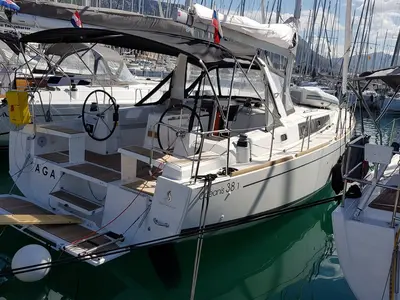 Aga, a Beneteau Oceanis 38.1 sailboat at Grad Biograd na Moru, Croatia