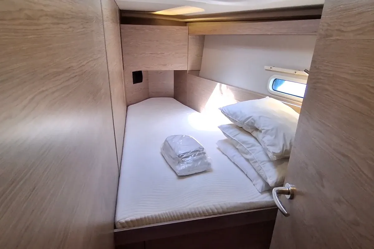 Cabin on Foxtrot, a Hanse 458 sailboat at Athens, Greece