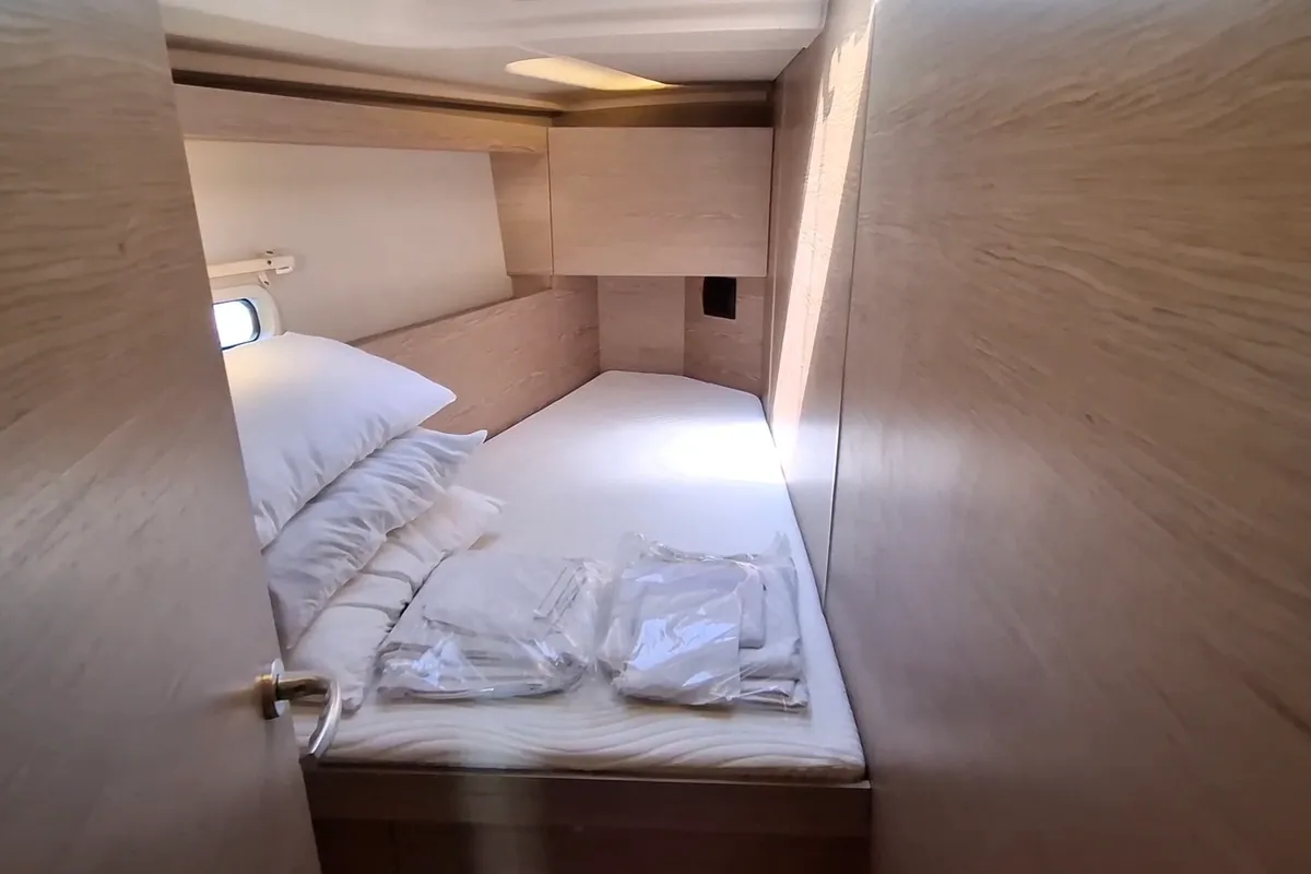 Cabin on Foxtrot, a Hanse 458 sailboat at Athens, Greece