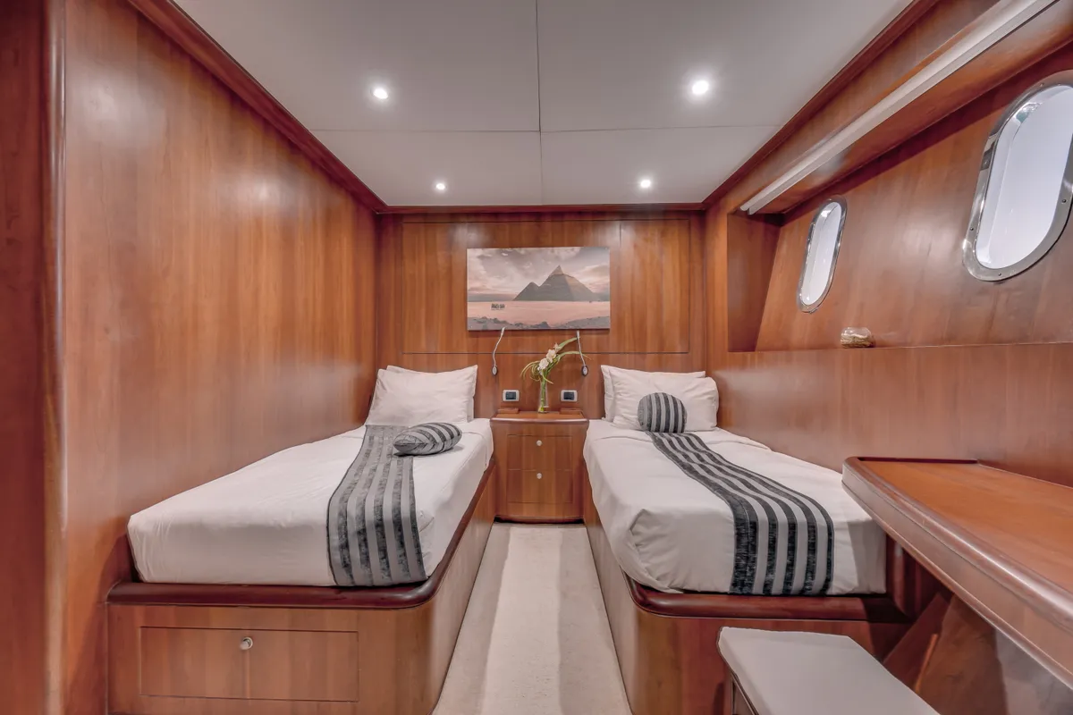 Cabin on Seven Spices, a Gulet Luxury Motor Yacht motor yacht at El Gouna, Egypt