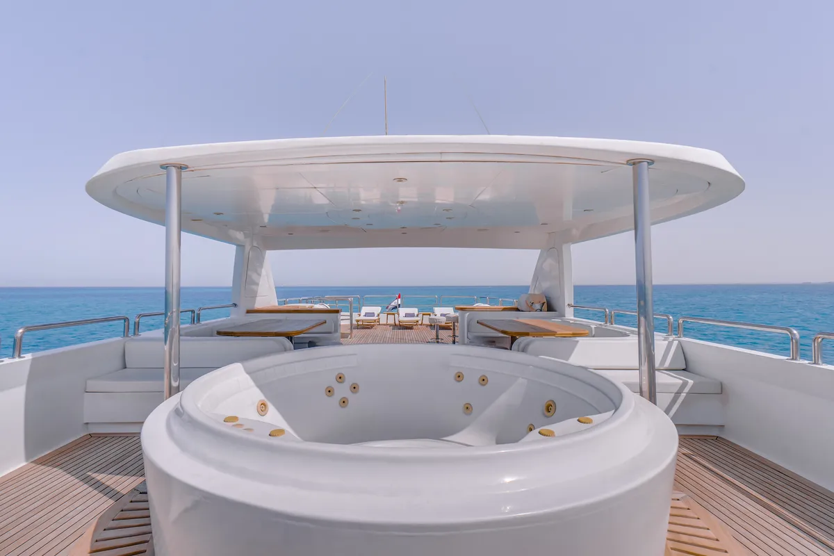 Deck of Seven Spices, a Gulet Luxury Motor Yacht motor yacht at El Gouna, Egypt