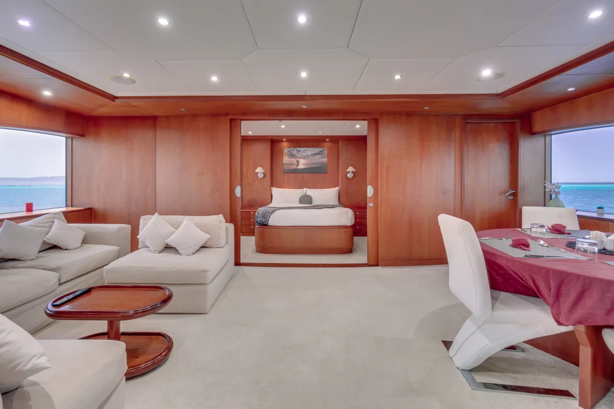 Salon of Seven Spices, a Gulet Luxury Motor Yacht motor yacht at El Gouna, Egypt