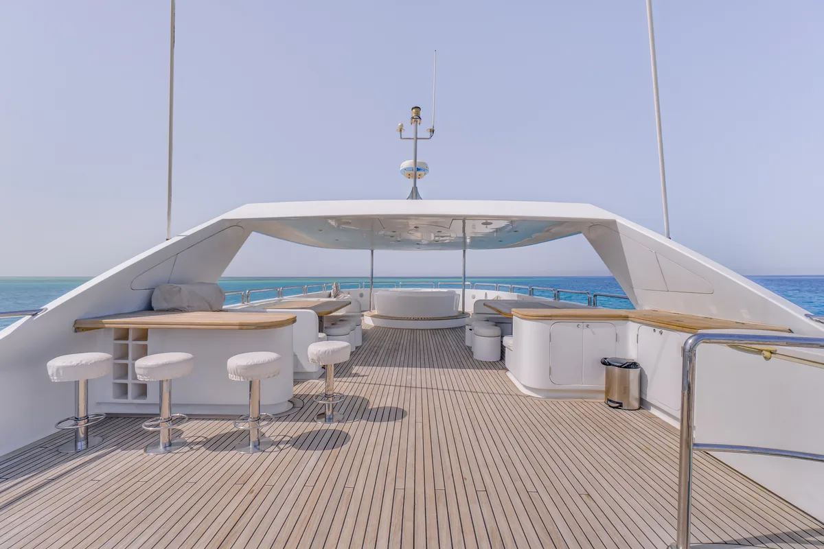 Deck of Seven Spices, a Gulet Luxury Motor Yacht motor yacht at El Gouna, Egypt