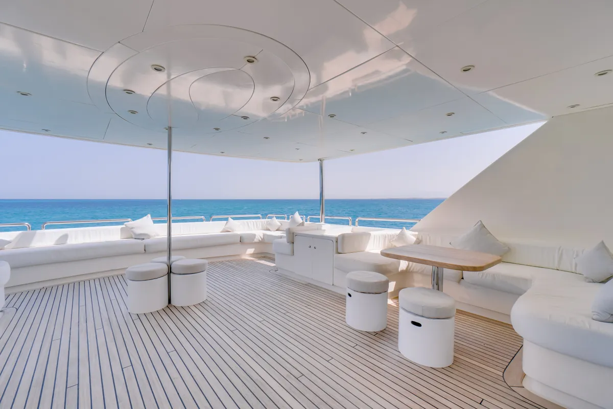Deck of Seven Spices, a Gulet Luxury Motor Yacht motor yacht at El Gouna, Egypt
