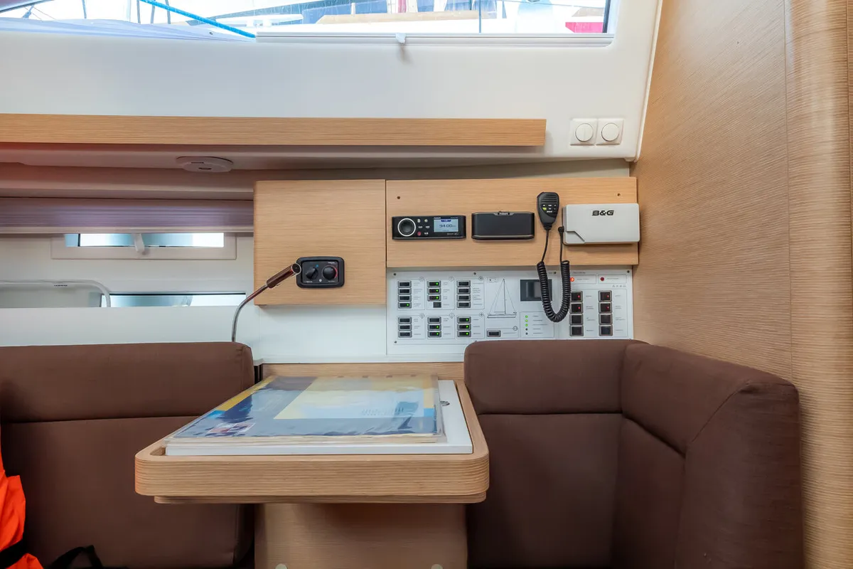 Salon of Maloi, a Elan Impression 40 sailboat at Biograd na Moru, Croatia