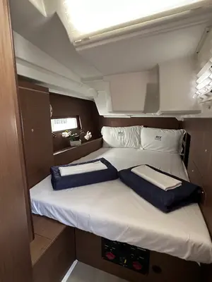 Cabin on Moonraker, a Beneteau Oceanis 46.1 sailboat at Olbia, Italy