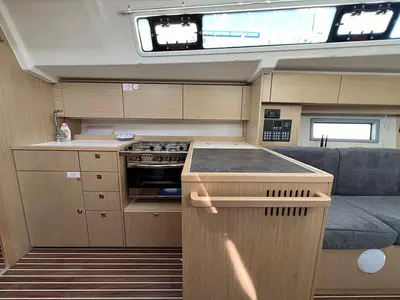 Galley of Moya, a Bavaria C38 sailboat at Split, Croatia