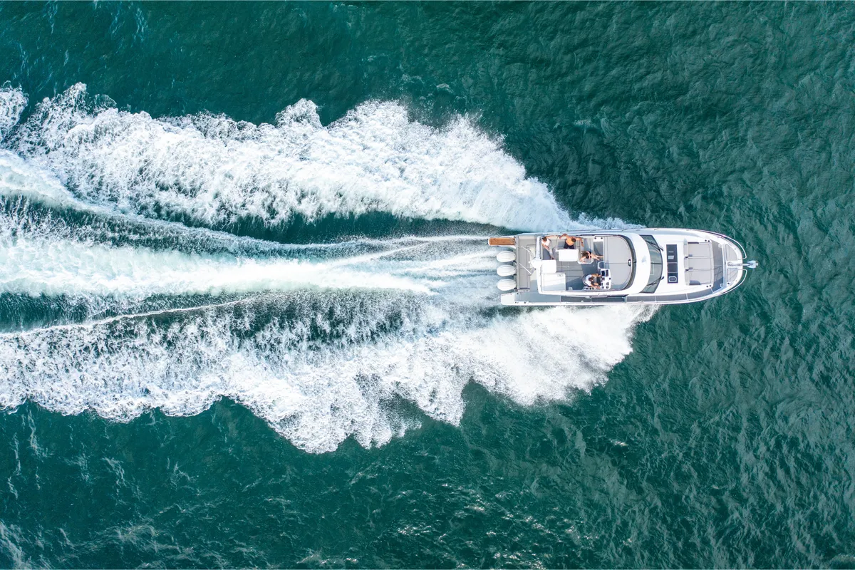 Exterior view of NIKA, a Jeanneau Merry Fisher 1295 FLY motorboat at Zadar, Croatia
