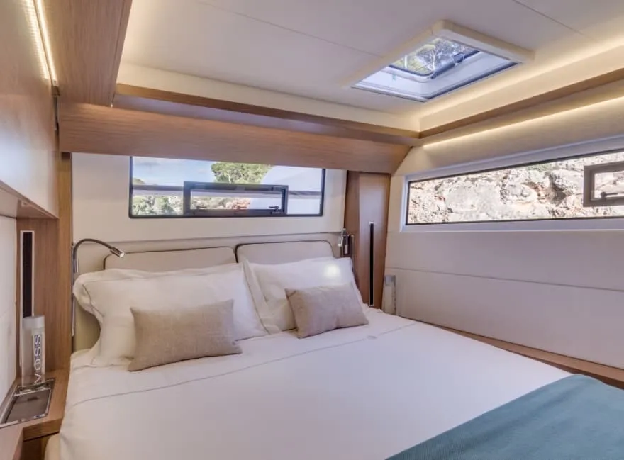 Cabin on OHANA, a Lagoon 50 catamaran at Procida, Italy