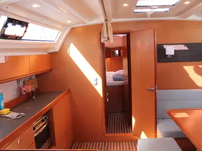 Galley of Coco, a Bavaria Cruiser 46 sailboat at Fethiye, Turkey