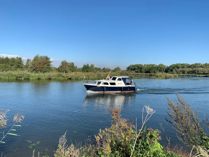 Exterior view of Australis, a Pedro 800 motorboat at Heukelum, Netherlands