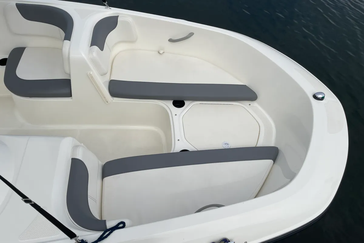 Bayliner E16, a Bayliner E16 motorboat at Göhren-Lebbin, Germany