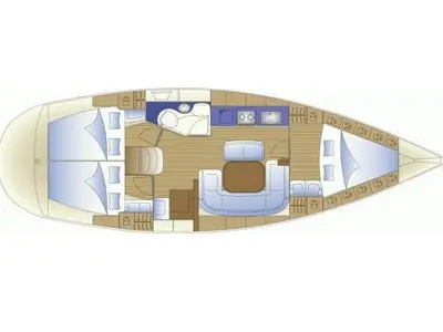 Floor plan of Alexandros, a Bavaria 37 Cruiser sailboat at Municipal Unit of Lefkada, Greece