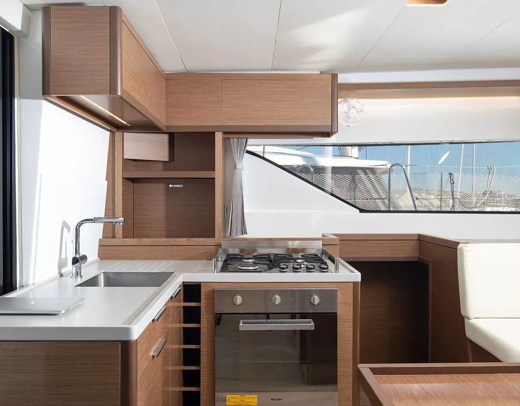 Galley of Aliana, a Lagoon 50 catamaran at Općina Medulin, Croatia
