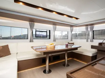 Salon of Aliana, a Lagoon 50 catamaran at Općina Medulin, Croatia