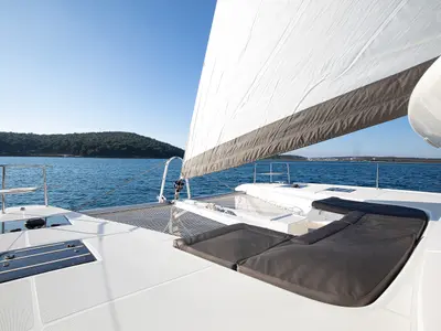 Deck of Aliana, a Lagoon 50 catamaran at Općina Medulin, Croatia