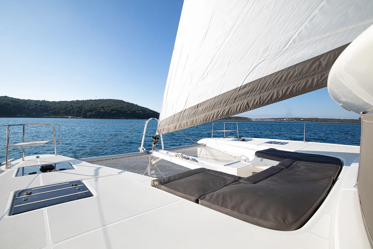 Deck of Aliana, a Lagoon 50 catamaran at Općina Medulin, Croatia