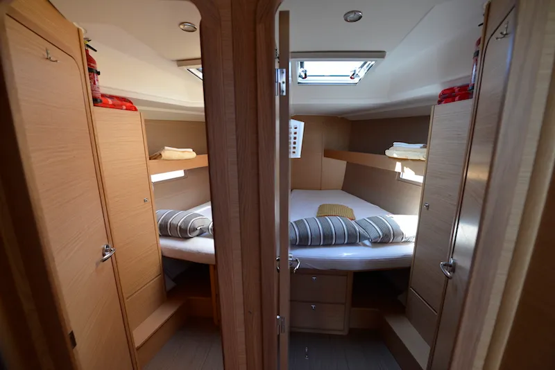 Cabin on Podere Sapaio, a Dufour 460 GL sailboat at Cecina, Italy