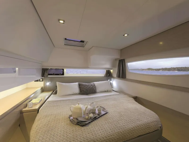 Cabin on Princess Aphrodite, a Fountaine Pajot Saba 50 catamaran at Grad Trogir, Croatia