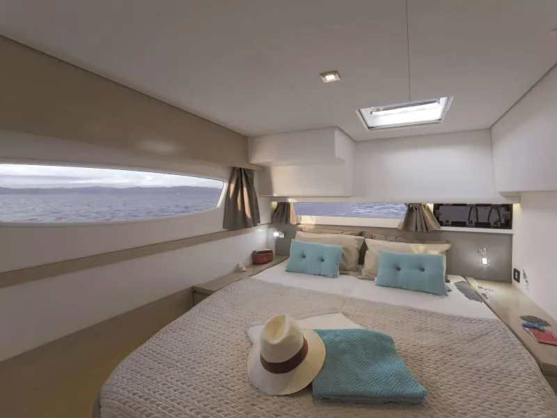 Cabin on Princess Aphrodite, a Fountaine Pajot Saba 50 catamaran at Grad Trogir, Croatia
