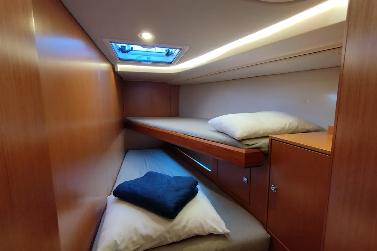 Cabin on Carpe Diem, a Bavaria C45 sailboat at Municipal Unit of Lefkada, Greece