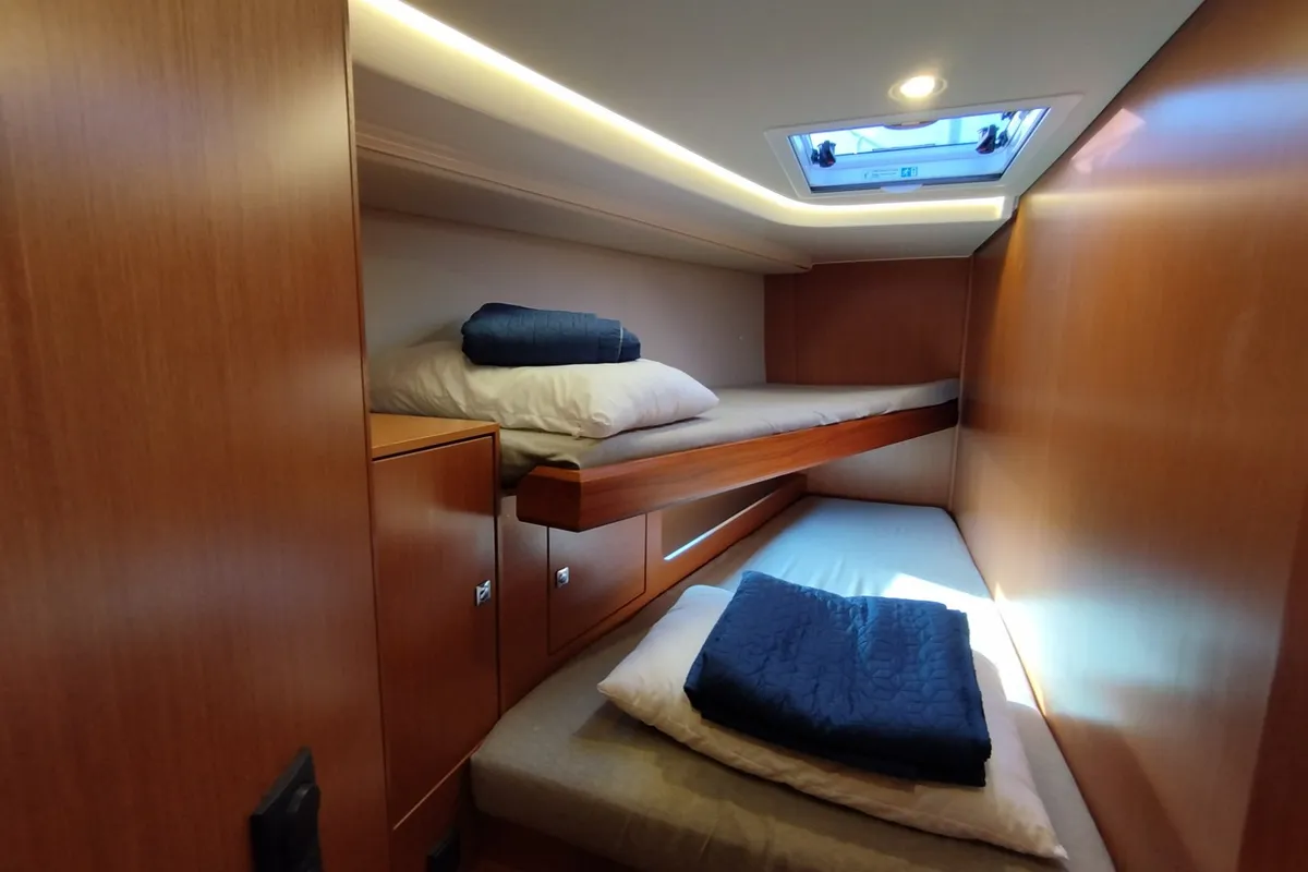 Cabin on Carpe Diem, a Bavaria C45 sailboat at Municipal Unit of Lefkada, Greece