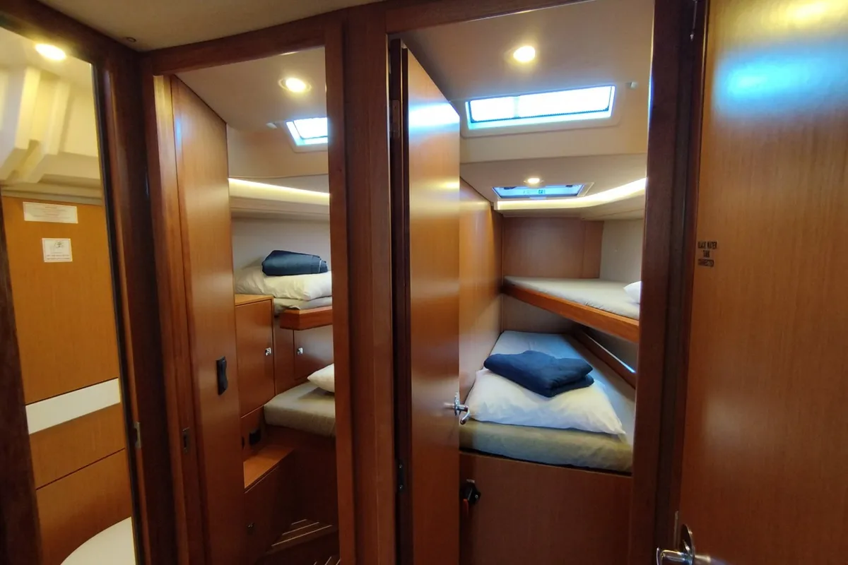 Cabin on Carpe Diem, a Bavaria C45 sailboat at Municipal Unit of Lefkada, Greece