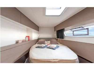 Cabin on Ozea, a Fountaine Pajot Elba 45 catamaran at Hyères, France