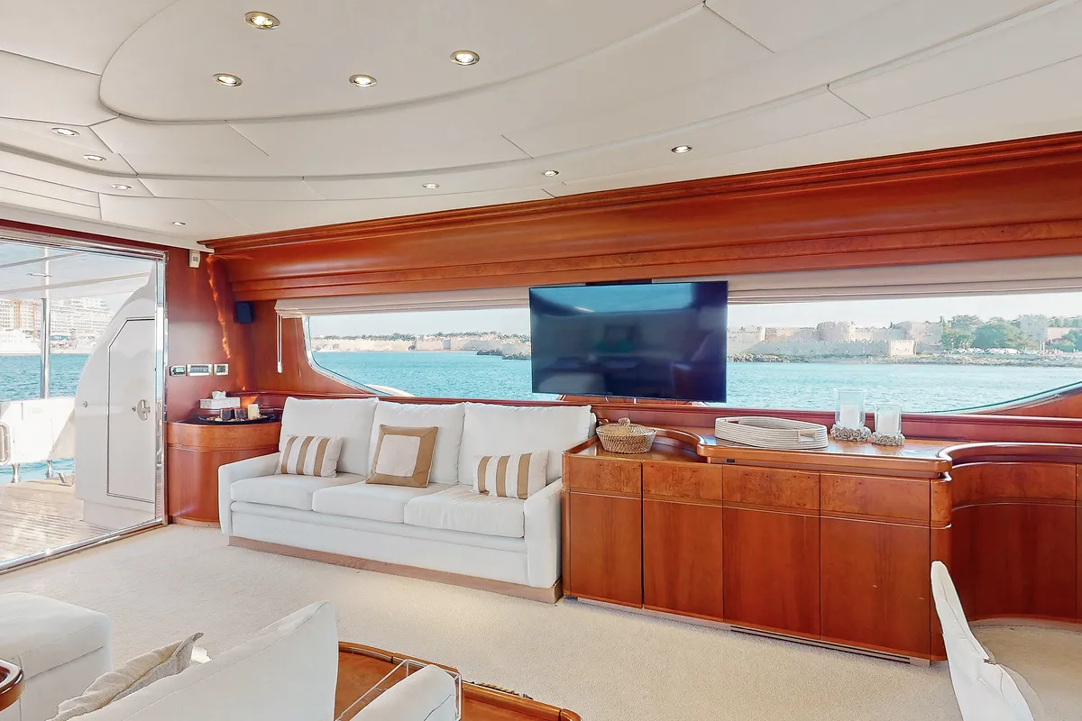NATASSA ( ex LADY NATASA), a Ferretti 830 motor yacht at Rhodes, Greece