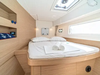 Cabin on First Adventure, a Lagoon 42 catamaran at Skradin, Croatia