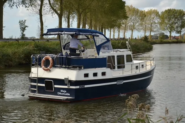 Exterior view of Maja, a Pedro Marin 30 motorboat at IJsselstein, Netherlands
