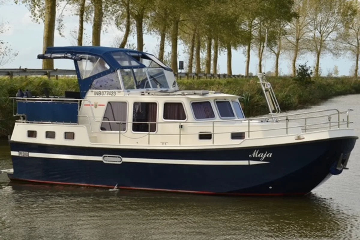 Exterior view of Maja, a Pedro Marin 30 motorboat at IJsselstein, Netherlands