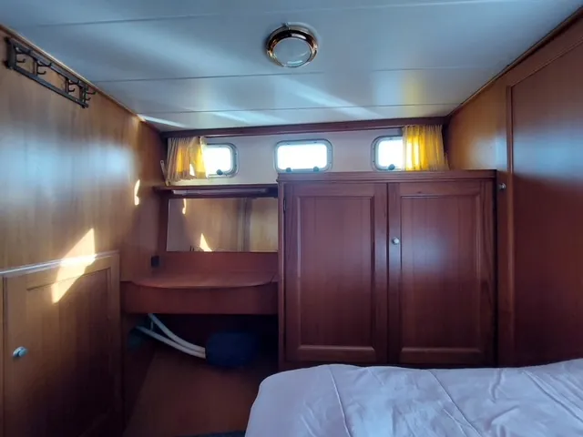 Cabin on Maja, a Pedro Marin 30 motorboat at IJsselstein, Netherlands