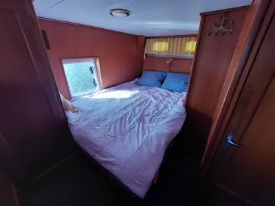 Cabin on Maja, a Pedro Marin 30 motorboat at IJsselstein, Netherlands