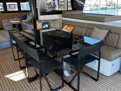 Premium +, a Lagoon Power 630 catamaran at Sitges, Spain