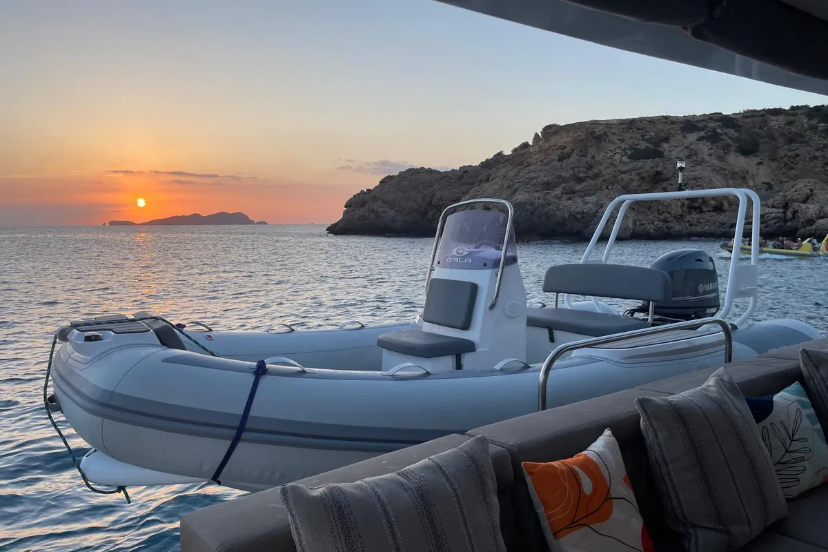 Premium +, a Lagoon Power 630 catamaran at Sitges, Spain