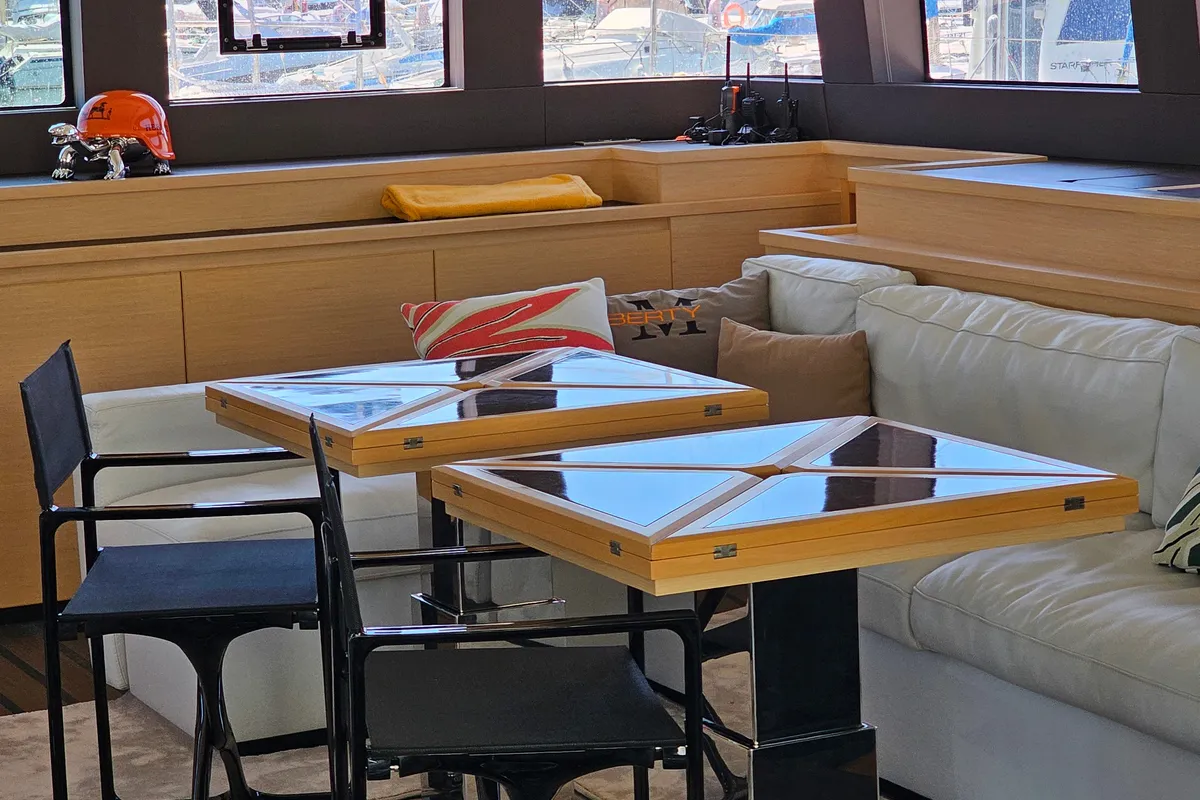 Premium +, a Lagoon Power 630 catamaran at Sitges, Spain