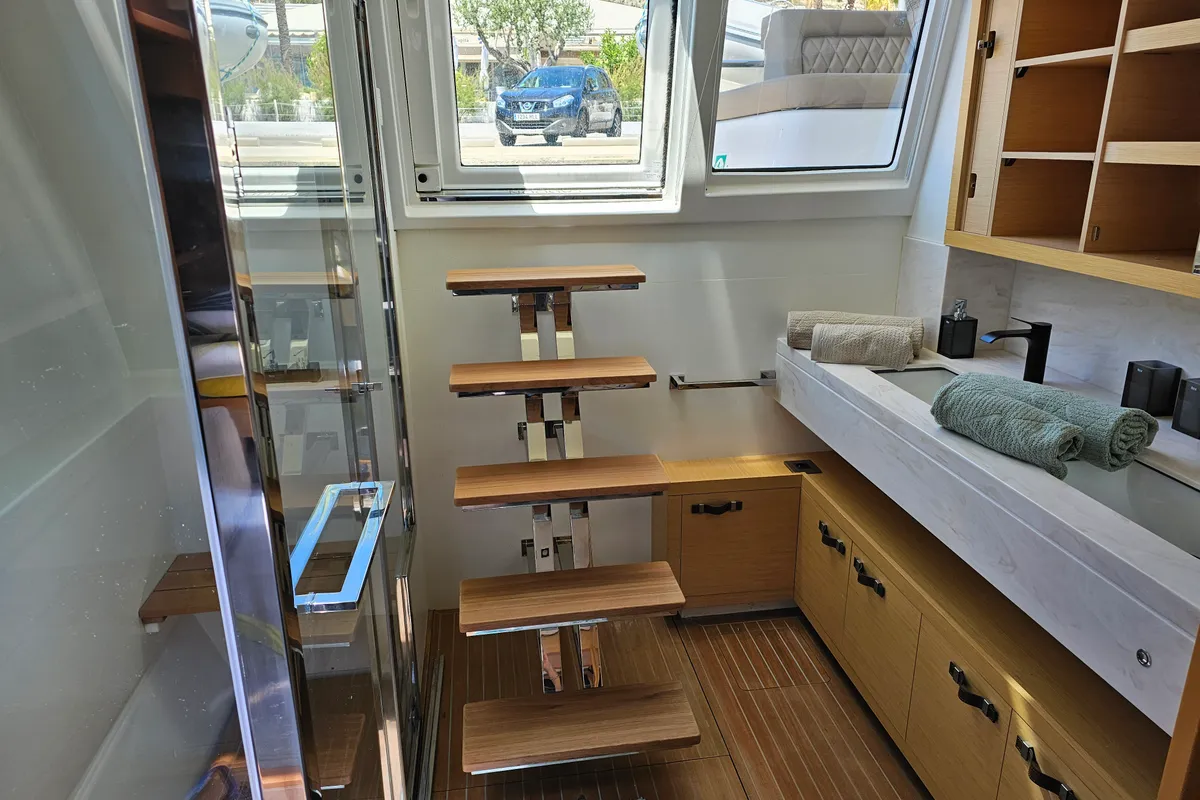 Premium +, a Lagoon Power 630 catamaran at Sitges, Spain