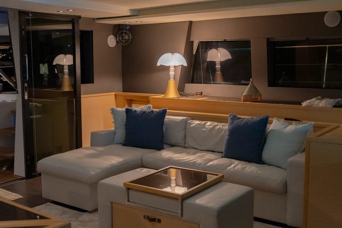 Premium +, a Lagoon Power 630 catamaran at Sitges, Spain