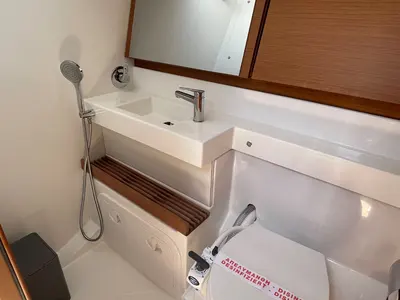 Head on Ecstasea, a Jeanneau Sun Odyssey 440 sailboat at Lefkada, Greece