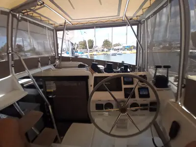 Salon of Nostos, a Fountaine Pajot Astrea 42 catamaran at Municipal Unit of Lefkada, Greece