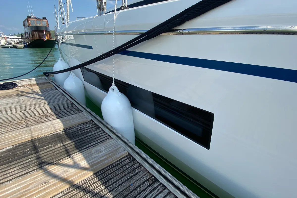 Lady Andaman, a Bavaria C46 sailboat at Mai Khao, Thailand