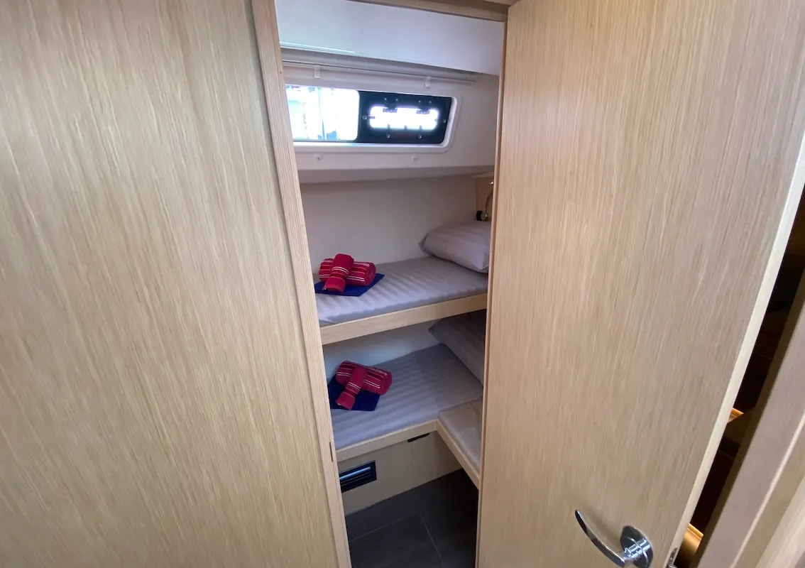 Cabin on Lady Andaman, a Bavaria C46 sailboat at Mai Khao, Thailand
