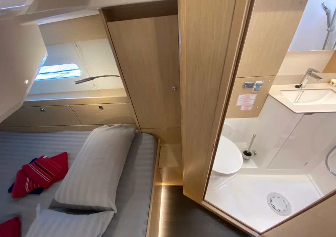Cabin on Lady Andaman, a Bavaria C46 sailboat at Mai Khao, Thailand