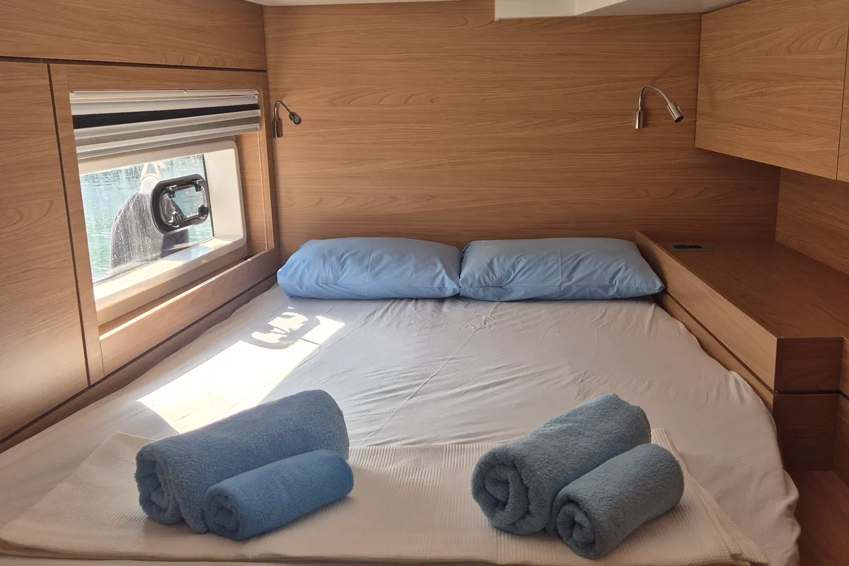 Cabin on Royal Salute, a Bali 4.6 catamaran at Fethiye, Turkey
